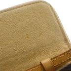 Louis Vuitton Monogram Pochette Twin PM Mini Shoulder Bag Brown Leather Gold — view 5