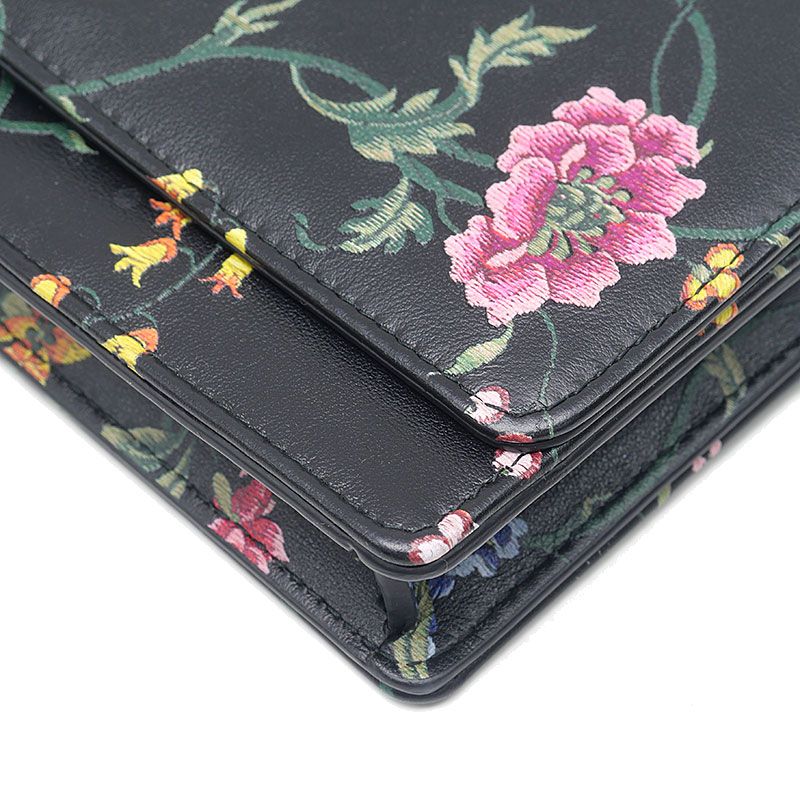 Dior Caro Wallet on Chain Floral Pattern Flower — view 3