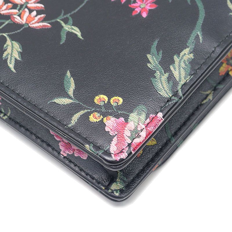 Dior Caro Wallet on Chain Floral Pattern Flower — view 4