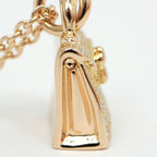 Hermes Kelly Amulet Necklace Diamond Pink Gold Pendant 18k — view 5