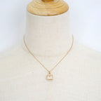 Hermes Kelly Amulet Necklace Diamond Pink Gold Pendant 18k — view 9