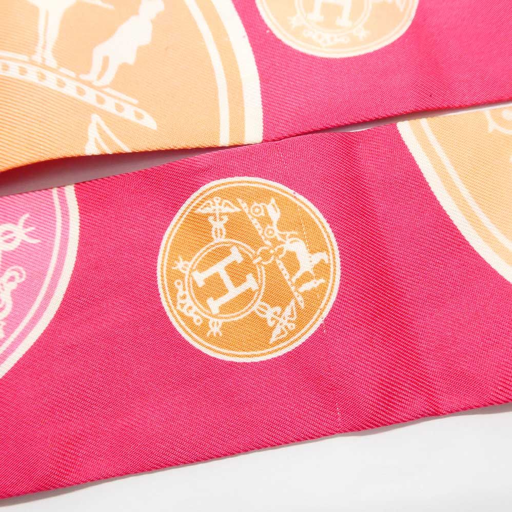 Hermes Twilly Ex Libris Confetti Ex les Confettis Pink Scarf — view 5