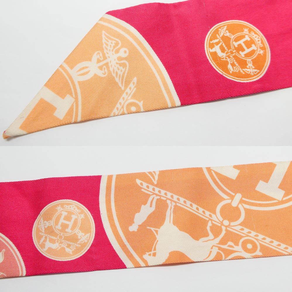 Hermes Twilly Ex Libris Confetti Ex les Confettis Pink Scarf — view 8