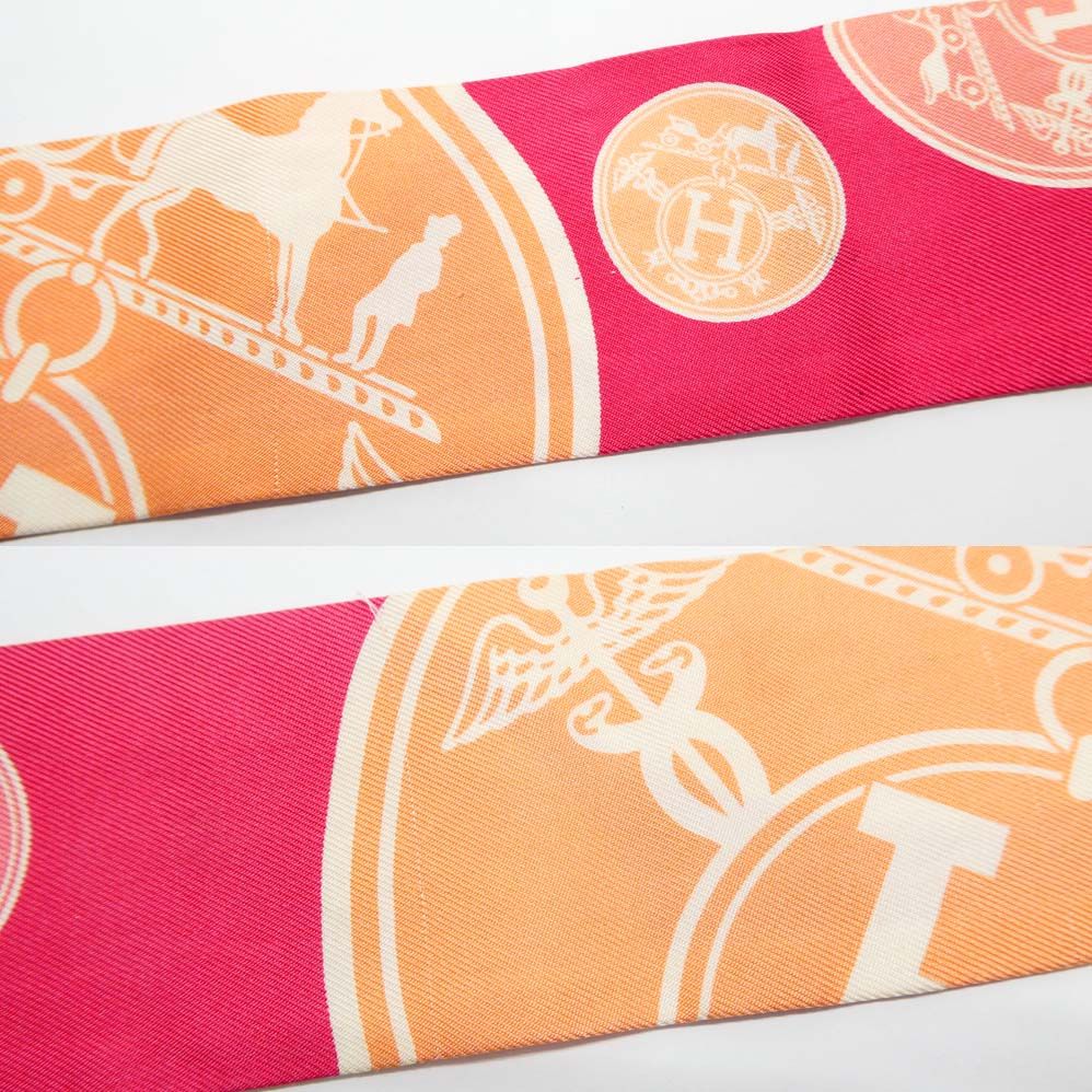 Hermes Twilly Ex Libris Confetti Ex les Confettis Pink Scarf — view 9