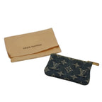 Louis Vuitton Monogram Denim Pochette Cles Coin Purse Blue