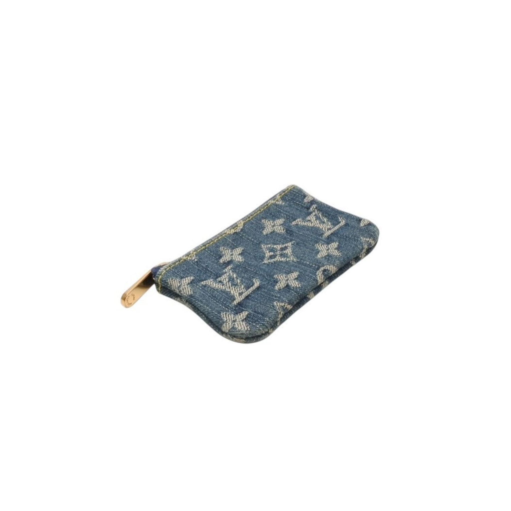 Louis Vuitton Monogram Denim Pochette Cles Coin Purse Blue — view 5