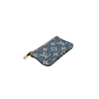 Louis Vuitton Monogram Denim Pochette Cles Coin Purse Blue — view 5