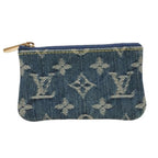 Louis Vuitton Monogram Denim Pochette Cles Coin Purse Blue — view 2