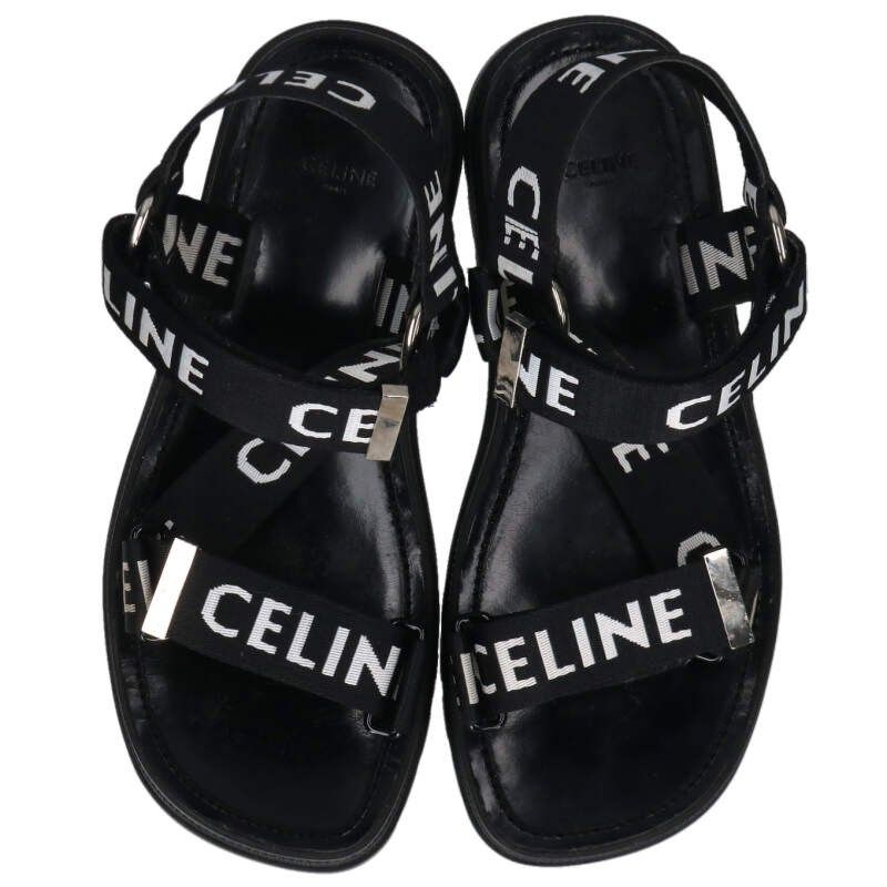 Celine Leo Logo Strap Sandals 40 — view 4