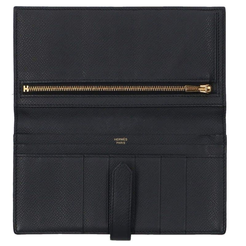 Hermes Bearn Souffle Veau Epsom Black Wallet — view 3
