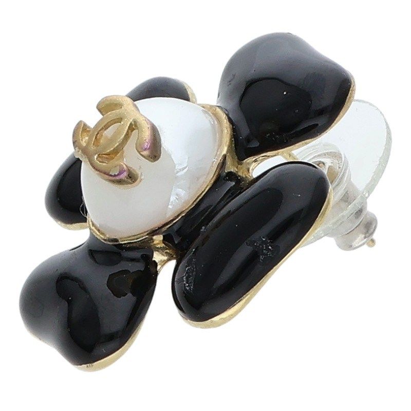 Chanel Flower Motif CC Logo Earrings — view 5
