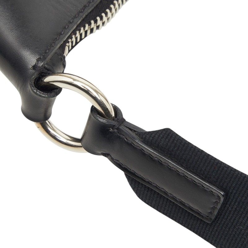 Prada Tessuto Crossbody Shoulder Bag Black Nylon Leather — view 8