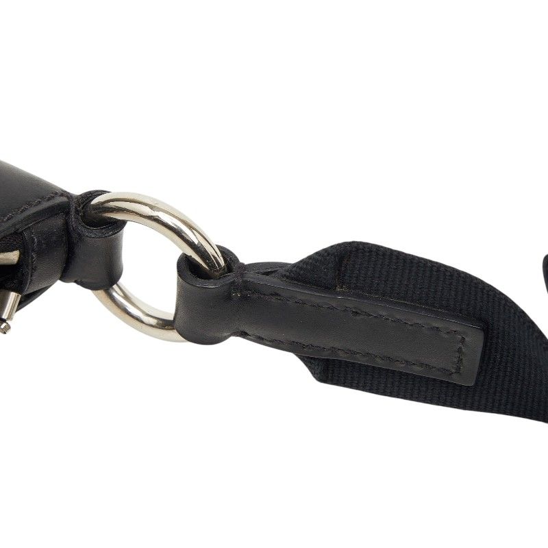 Prada Tessuto Crossbody Shoulder Bag Black Nylon Leather — view 9