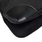 Prada Tessuto Crossbody Shoulder Bag Black Nylon Leather — view 5