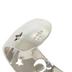 Hermes Moon Star Bangle Bracelet Vintage 925 Sterling Silver — view 7