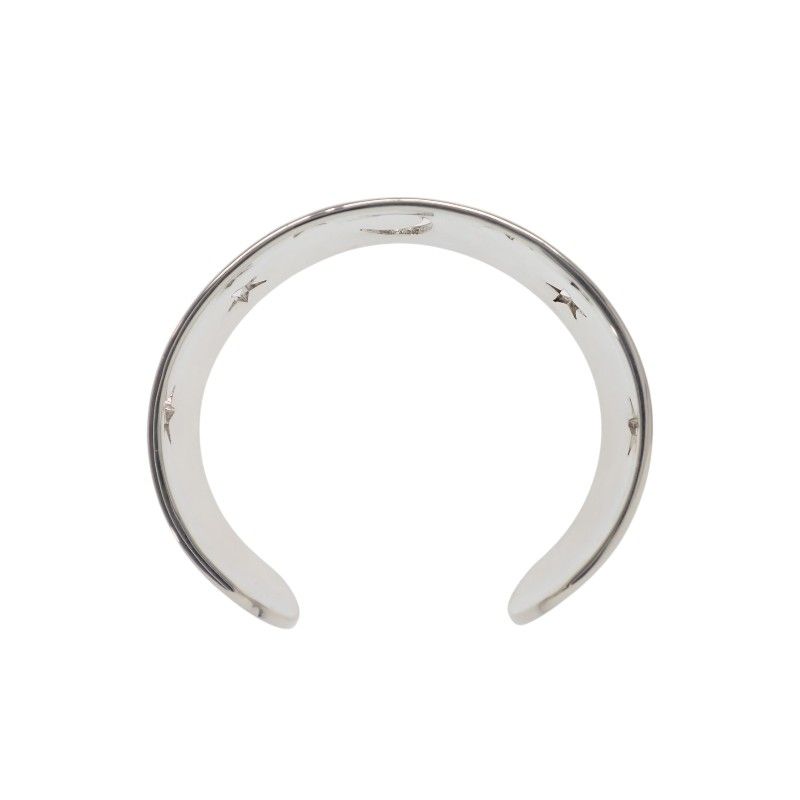 Hermes Moon Star Bangle Bracelet Vintage 925 Sterling Silver — view 5