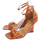 Loewe Sandals Ankle Strap Croco — view 2