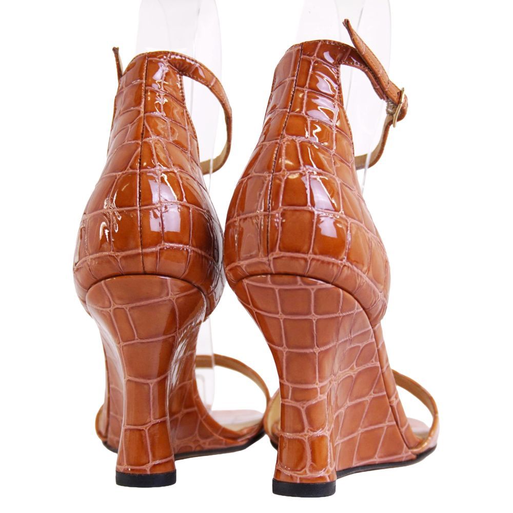 Loewe Sandals Ankle Strap Croco — view 5