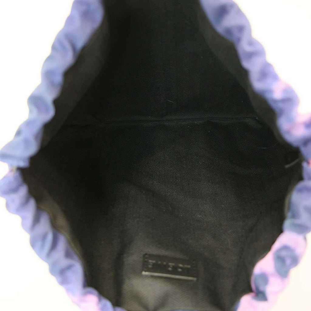 Loewe Dice Print Drawstring Pouch Navy Purple — view 4
