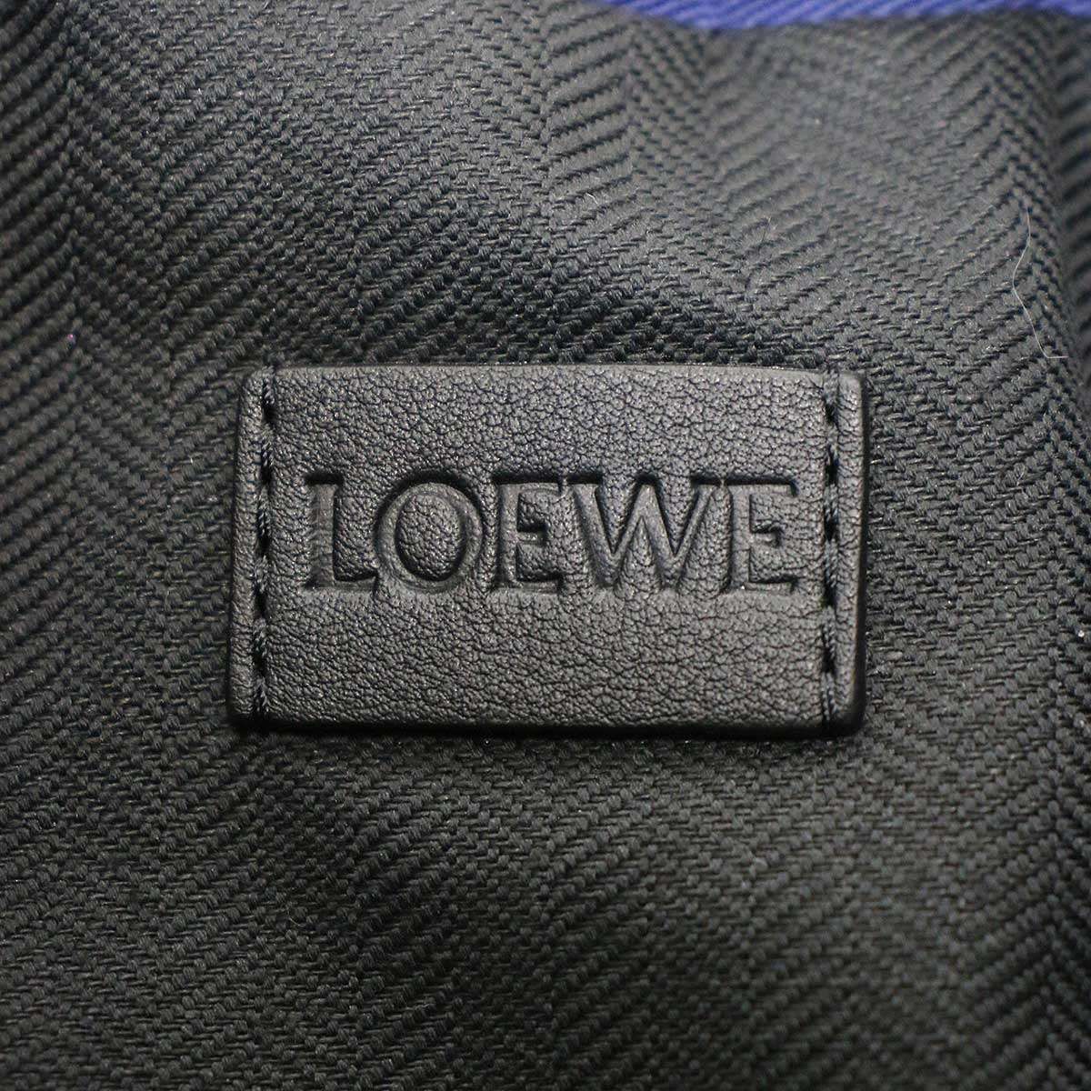 Loewe Dice Print Drawstring Pouch Navy Purple — view 3