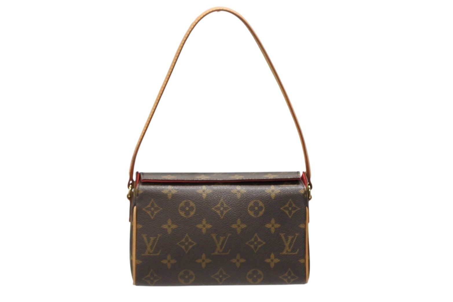 Louis Vuitton Handbag Recital Monogram Canvas Gold Brown