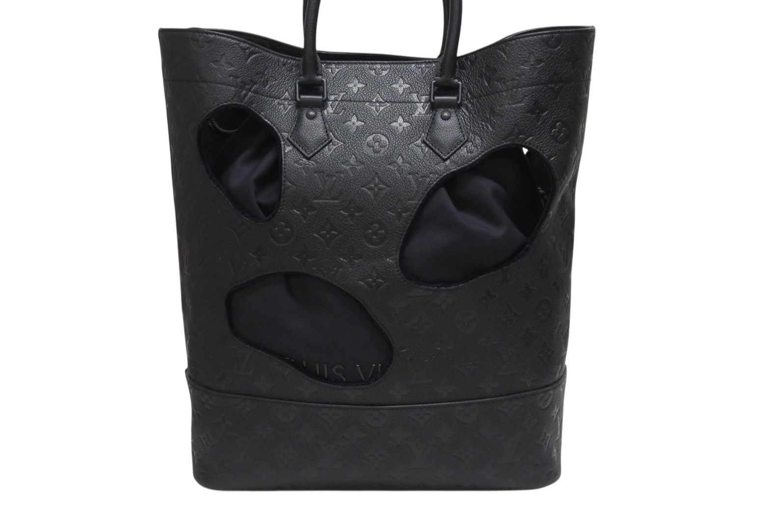 Louis Vuitton Comme Des Garcons Rei Kawakubo Tote Bag with Holes MM Monogram — view 2