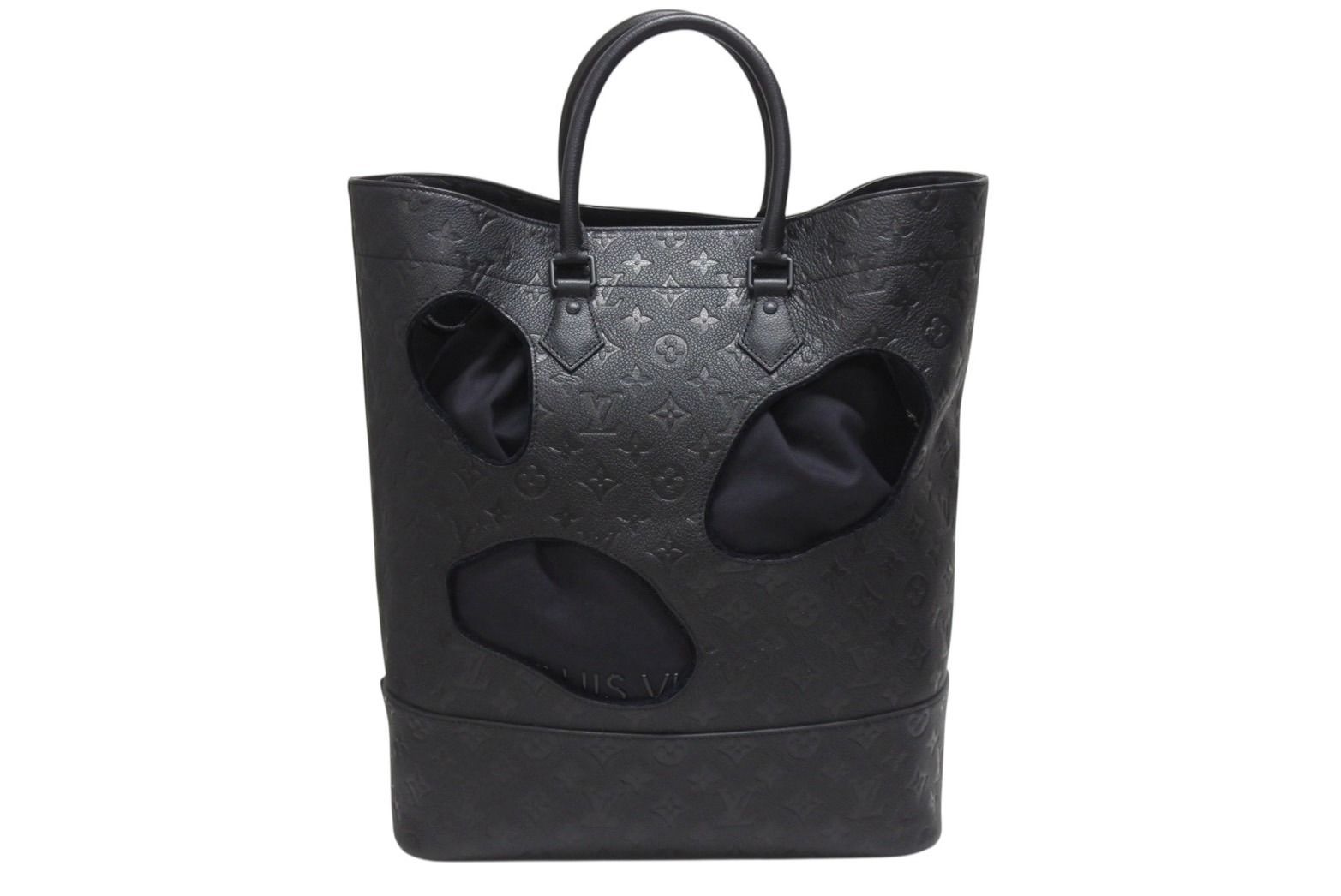 Louis Vuitton Comme Des Garcons Rei Kawakubo Tote Bag with Holes MM Monogram