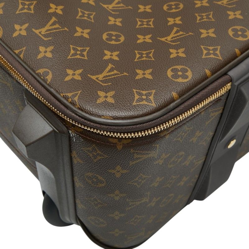 Louis Vuitton Monogram Pegase 65 Travel Bag Suit Case Brown Leather — view 4