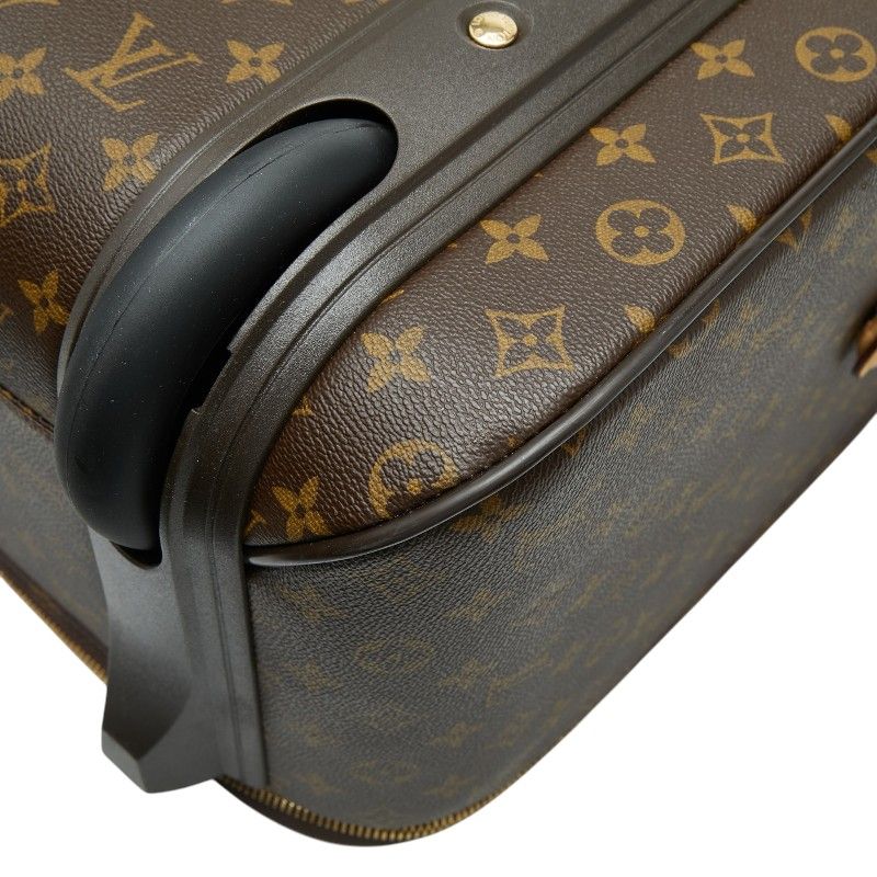 Louis Vuitton Monogram Pegase 65 Travel Bag Suit Case Brown Leather — view 7