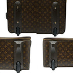 Louis Vuitton Monogram Pegase 65 Travel Bag Suit Case Brown Leather — view 8