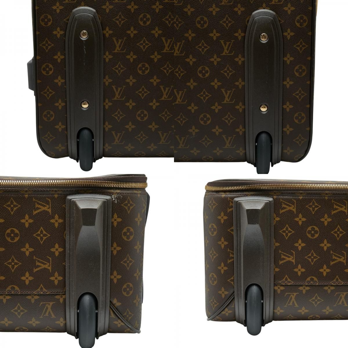 Louis Vuitton Monogram Pegase 65 Travel Bag Suit Case Brown Leather — view 8