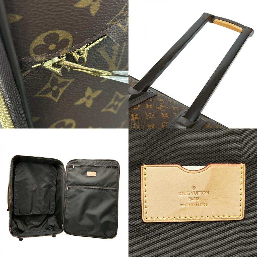 Louis Vuitton Monogram Pegase 65 Travel Bag Suit Case Brown Leather — view 9
