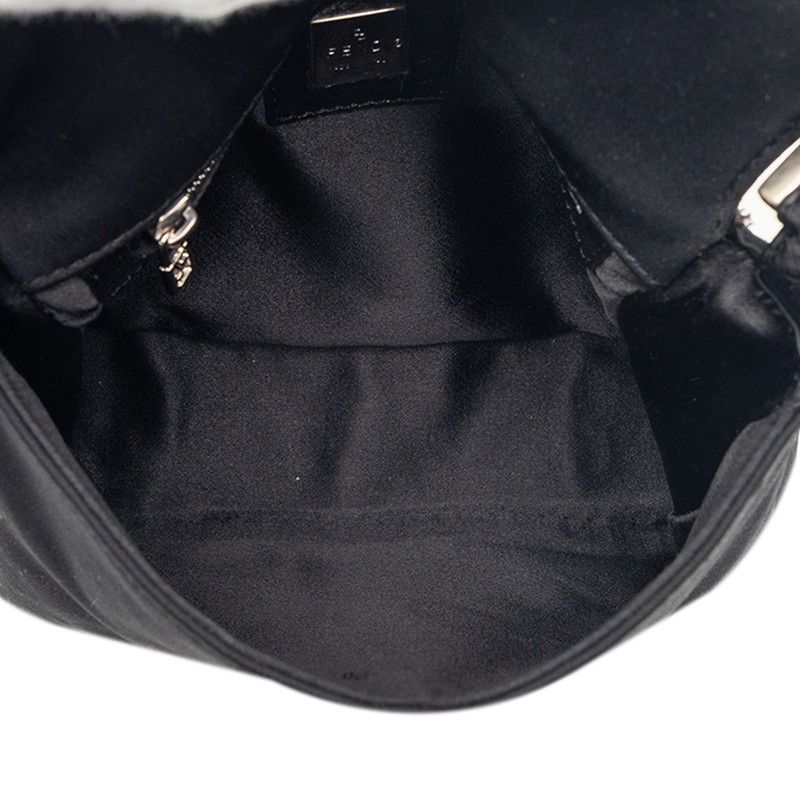 Fendi Mamma Bucket Shoulder Bag Black Cotton Canvas — view 5