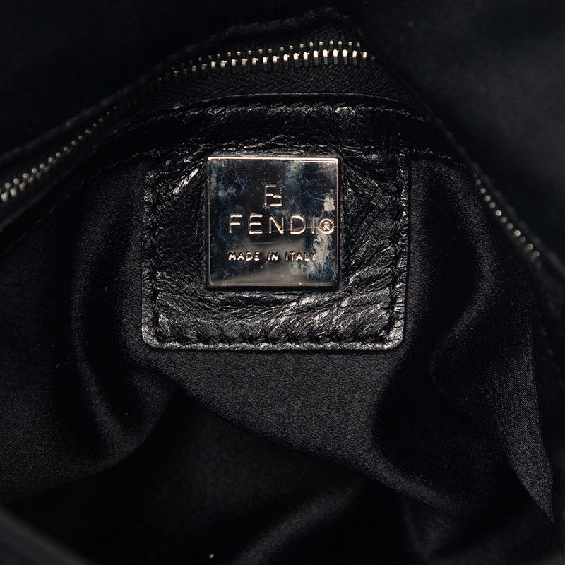 Fendi Mamma Bucket Shoulder Bag Black Cotton Canvas — view 6
