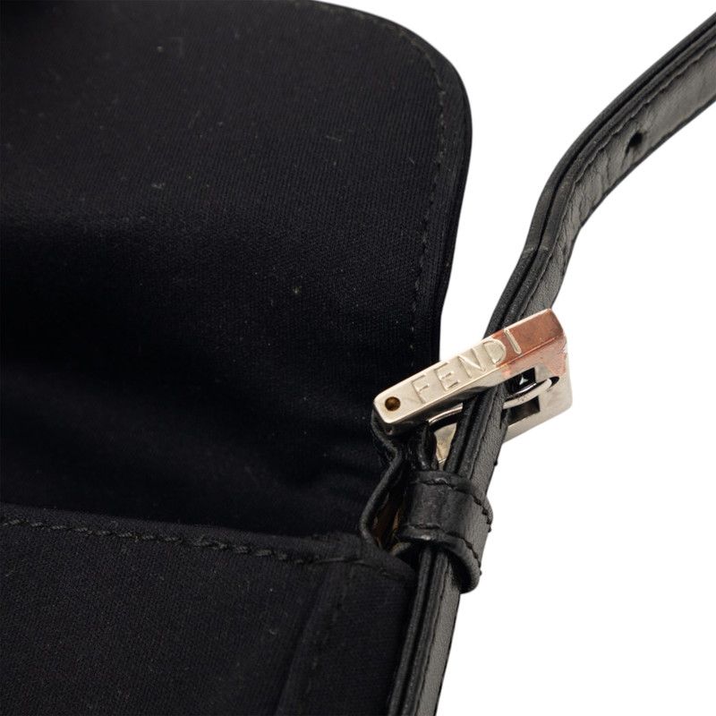 Fendi Mamma Bucket Shoulder Bag Black Cotton Canvas — view 4