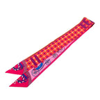 Hermes Twilly les Voitures Nouvelle Evolution of the Carriage Scarf Pink — view 2