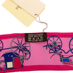 Hermes Twilly les Voitures Nouvelle Evolution of the Carriage Scarf Pink — view 4