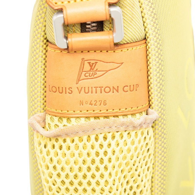 Louis Vuitton Damier Jean Weatherly LV Cup Shoulder Bag Yellow Canvas Leather — view 7