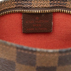 Louis Vuitton Damier Trousse Makeup Handbag Brown Leather — view 5