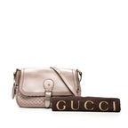 Gucci Micro Guccissima Ski GG Logo Crossbody Shoulder Bag Pink Leather — view 8