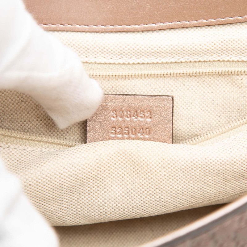 Gucci Micro Guccissima Ski GG Logo Crossbody Shoulder Bag Pink Leather — view 7