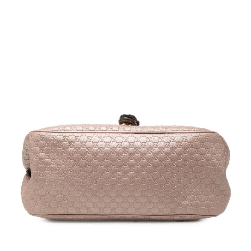 Gucci Micro Guccissima Ski GG Logo Crossbody Shoulder Bag Pink Leather — view 3