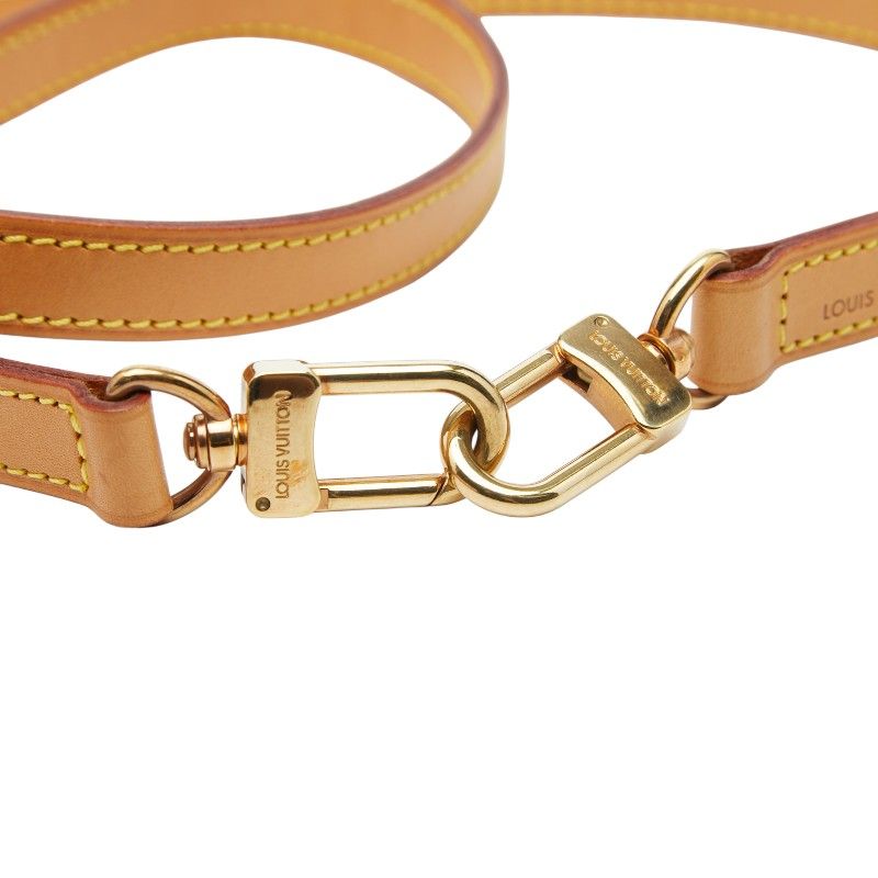 Louis Vuitton Shoulder Strap Beige Leather — view 4