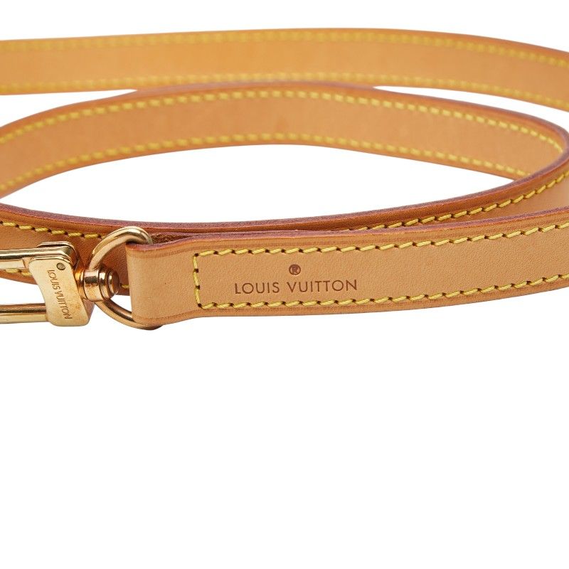 Louis Vuitton Shoulder Strap Beige Leather — view 6