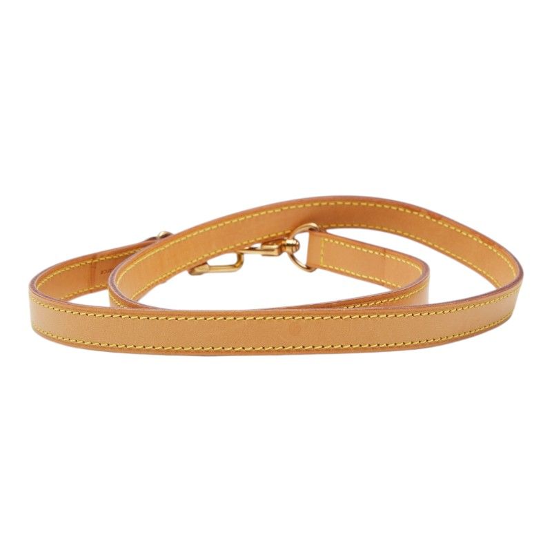 Louis Vuitton Shoulder Strap Beige Leather — view 3