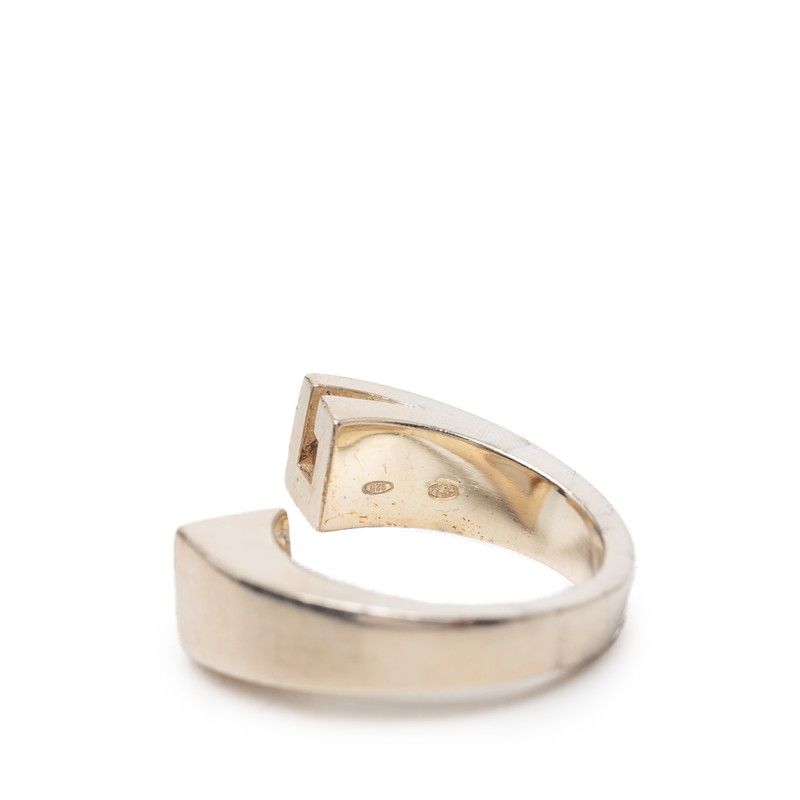 Gucci Spiral Ring Silver Yellow Stone — view 5