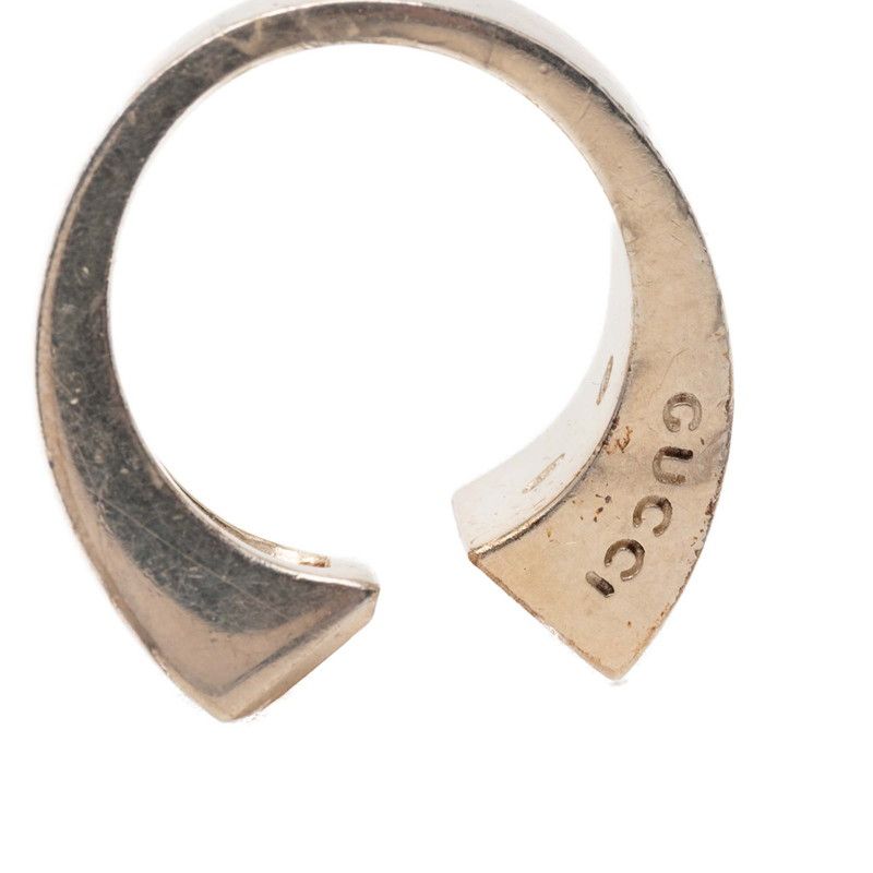Gucci Spiral Ring Silver Yellow Stone — view 6