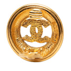 Chanel CC Logo Vintage Earrings Gold Plated — view 3
