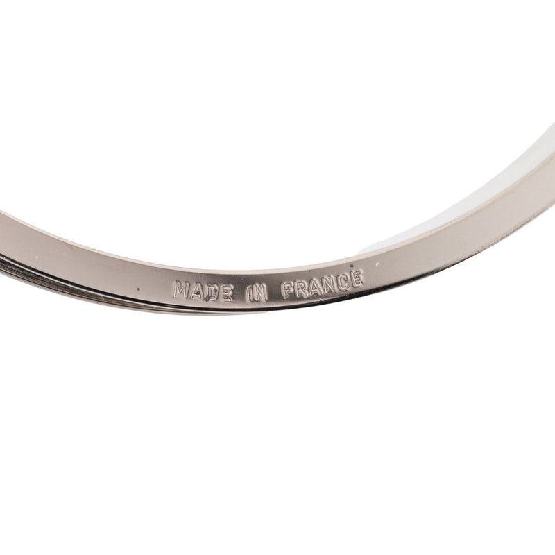 Hermes Kelly Bangle Cadena Lock Silver Leather Metal — view 5