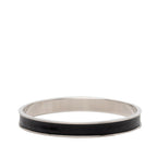 Hermes Kelly Bangle Cadena Lock Silver Leather Metal — view 3